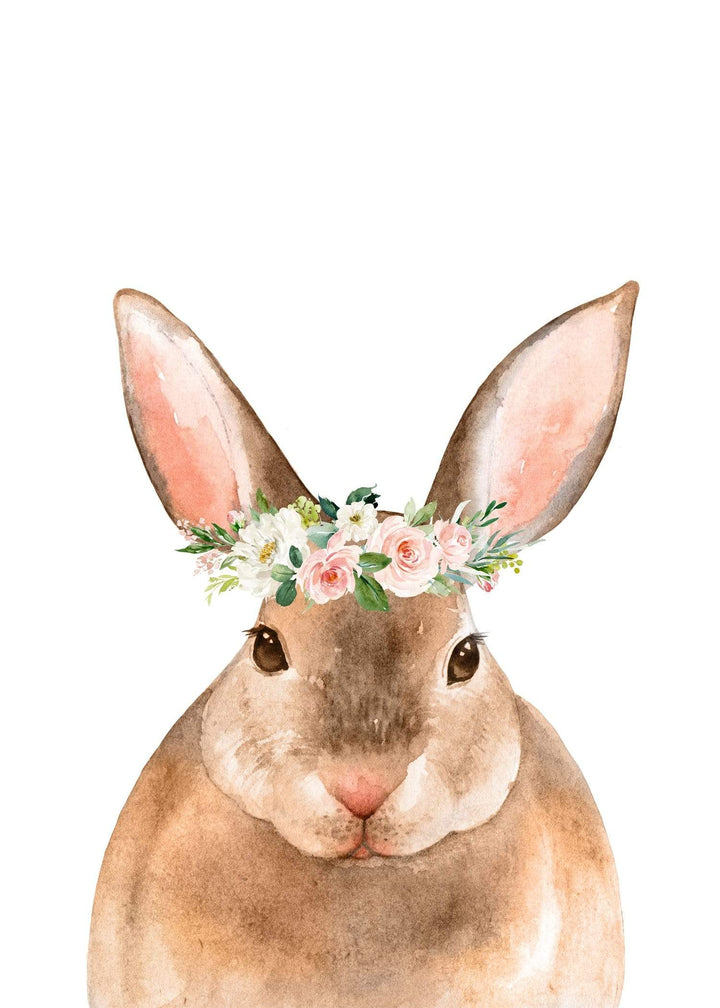 Baby girl woodland nursery decor - Girl nursery prints - Floral nursery decor - Girl woodland animal - Floral nursery print - H1720 nursery art print baby nursery bedroom decor