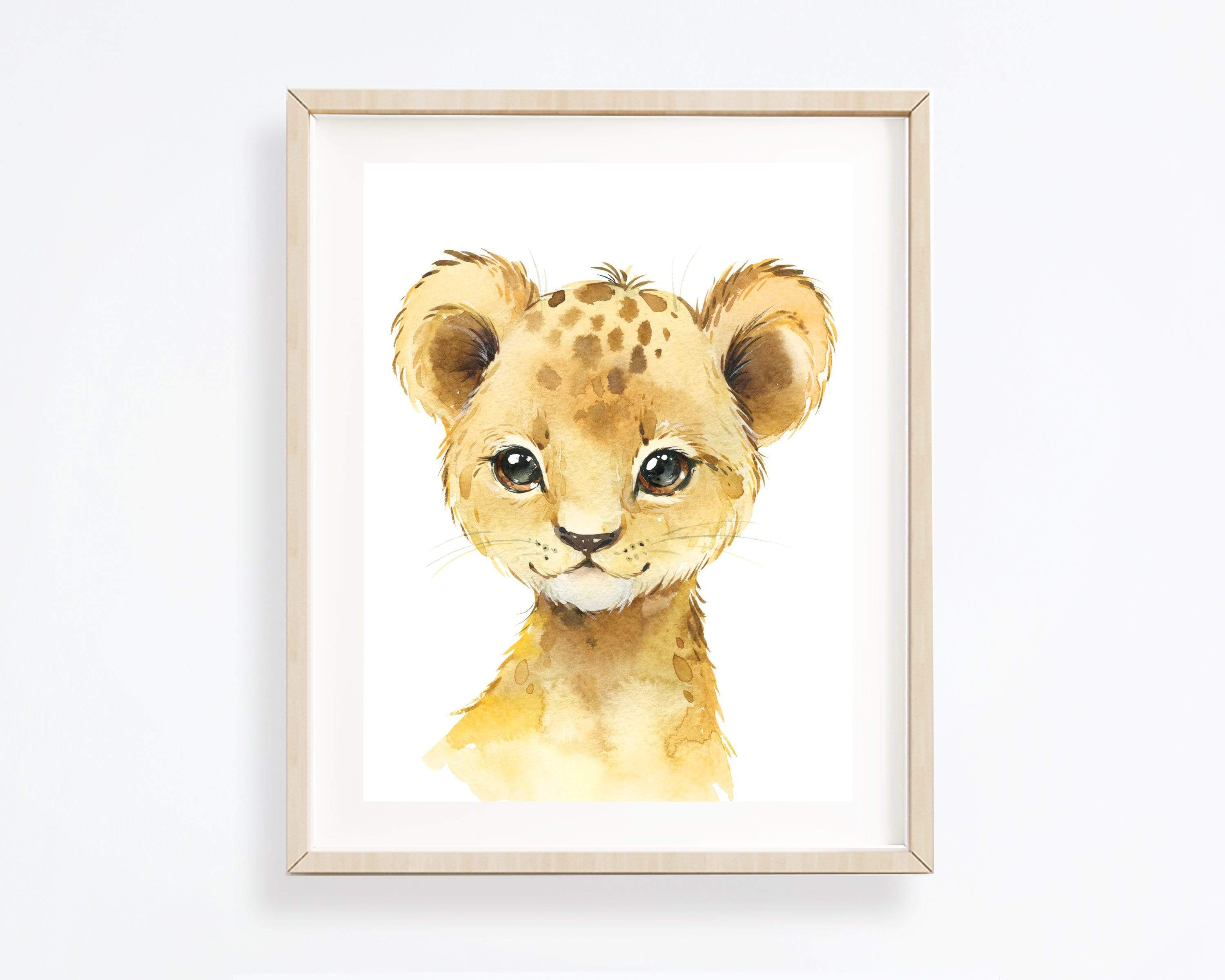 Baby Lion Art Print | nursery wall art | Lion wall art | Nursery decor nursery art print baby nursery bedroom decor