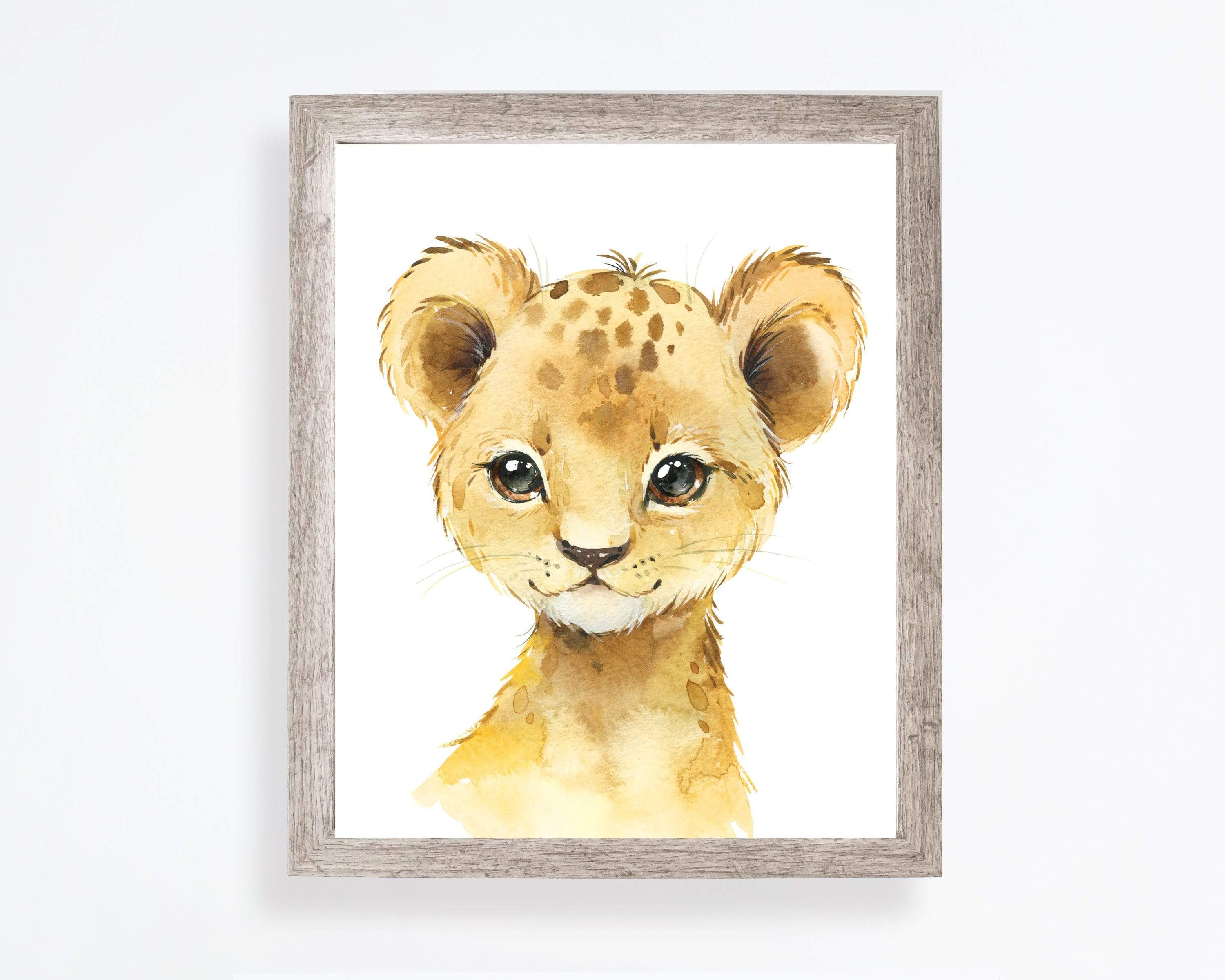 Baby Lion Art Print | nursery wall art | Lion wall art | Nursery decor nursery art print baby nursery bedroom decor