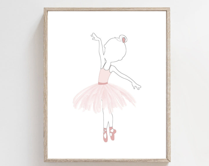 Ballerina wall art | Baby girl nursery | Ballet dancer wall print nursery art print baby nursery bedroom decor