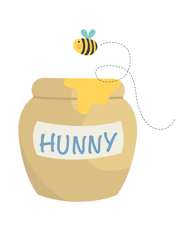 Bear and Bee Nursery Art - Honey bee nursery decor - Bumble bee wall art - Bee nursery printable - Honey bear print - Baby boy nursery print nursery art print baby nursery bedroom decor