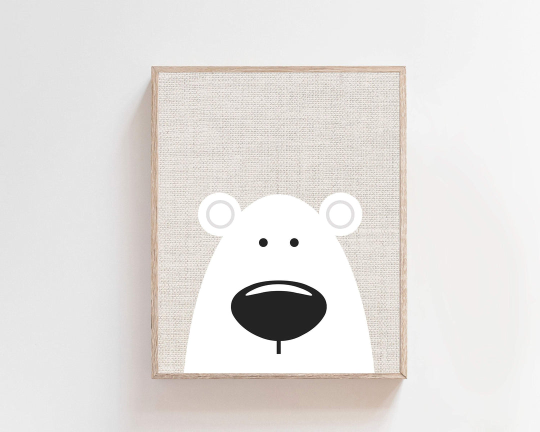 Bear wall art print | Gender neutral nursery decor and baby gift nursery art print baby nursery bedroom decor