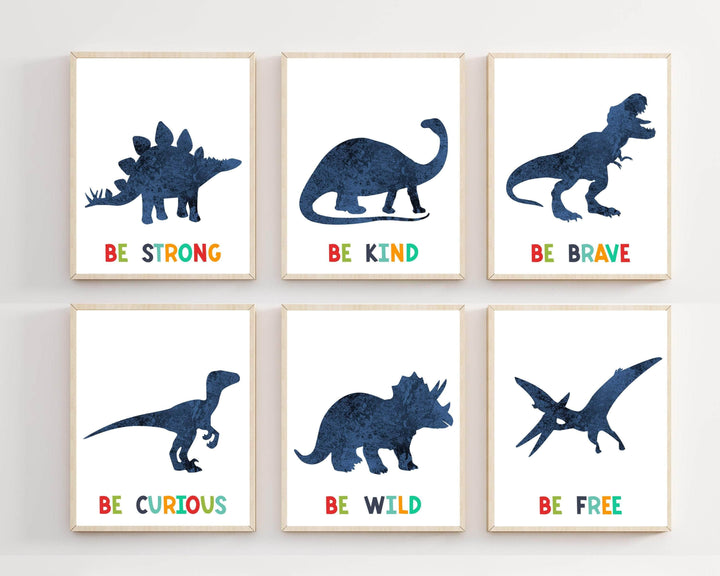 Blue dinosaur prints - Toddler room decor boy - Dinosaur instant download - Dinosaur decor for boys room - Dinosaur poster - Dino nursery nursery art print baby nursery bedroom decor