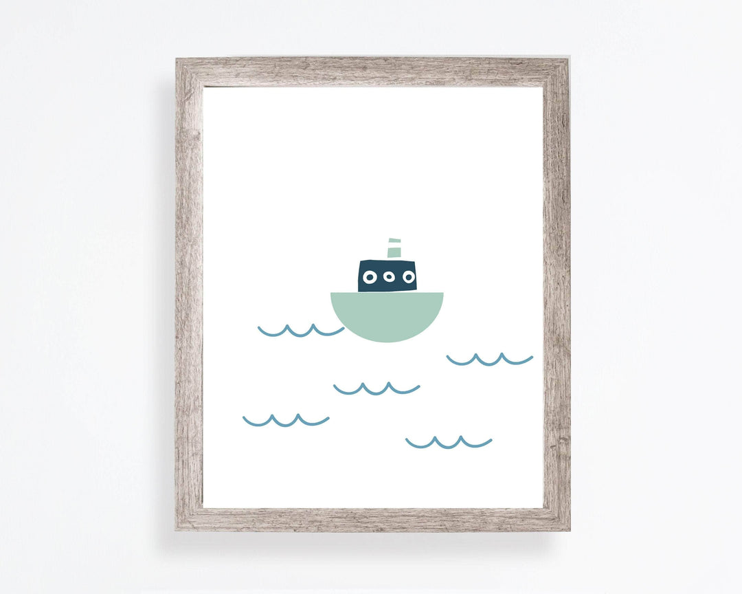 Boat print - Boat wall art - Boys bedroom art - Boys room decor - Transport print - Boat kids print - Boys room art - Nautical boys - H1757 nursery art print baby nursery bedroom decor
