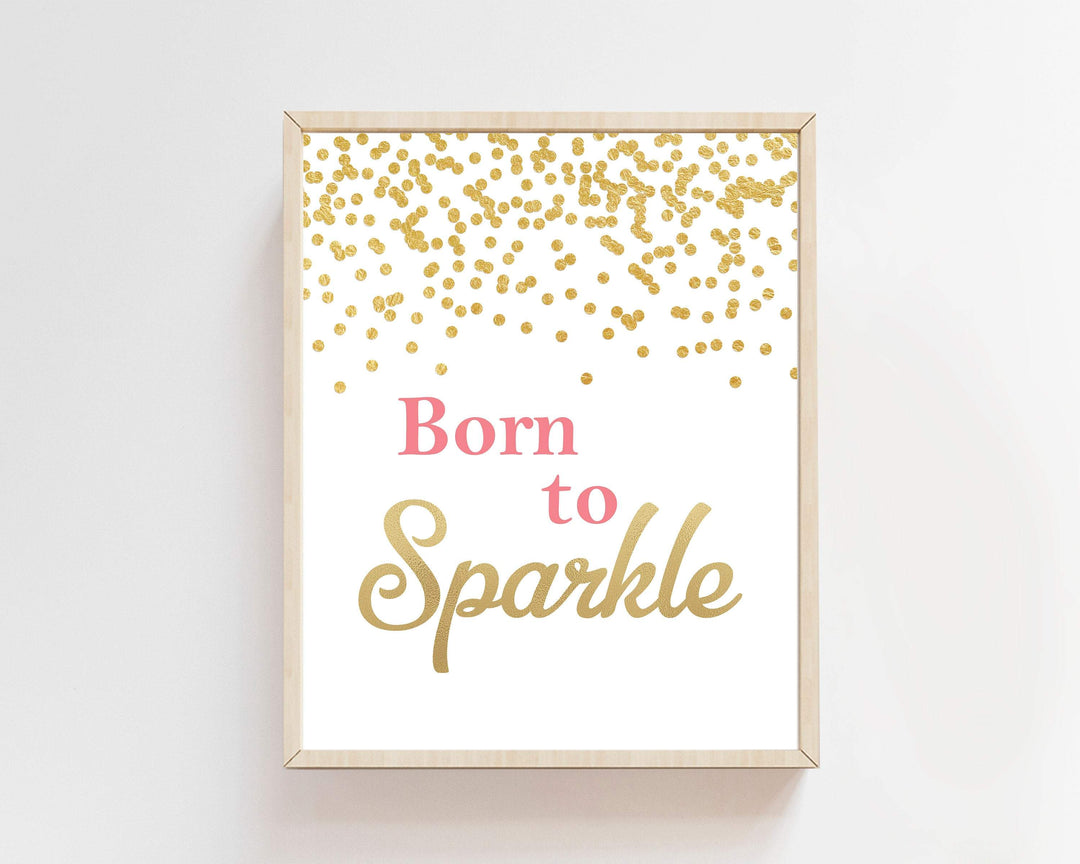 Born to Sparkle inspirational quote - Nursery wall Art - Girls Nursery Art - girls room wall art - inspirational kids room decor  - H1568 nursery art print baby nursery bedroom decor