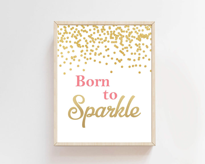 Born to Sparkle inspirational quote - Nursery wall Art - Girls Nursery Art - girls room wall art - inspirational kids room decor  - H1568 nursery art print baby nursery bedroom decor