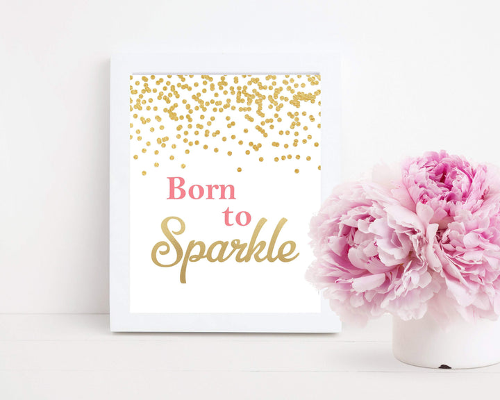 Born to Sparkle inspirational quote - Nursery wall Art - Girls Nursery Art - girls room wall art - inspirational kids room decor  - H1568 nursery art print baby nursery bedroom decor