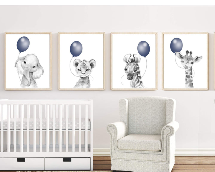 Boy nursery decor - Navy blue nursery wall art - Safari animal print - Boys room wall art - Nursery art printable - Navy nursery decor nursery art print baby nursery bedroom decor