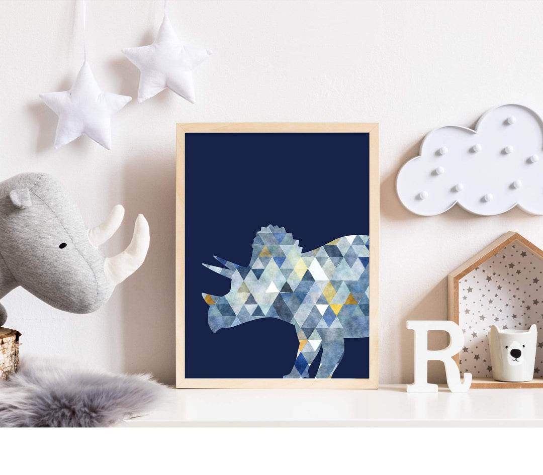 Boys room print - Dinosaur print - Dinosaur nursery wall art - Dinosaur wall art - Dinosaur art print - Navy nursery decor - Dino wall art nursery art print baby nursery bedroom decor