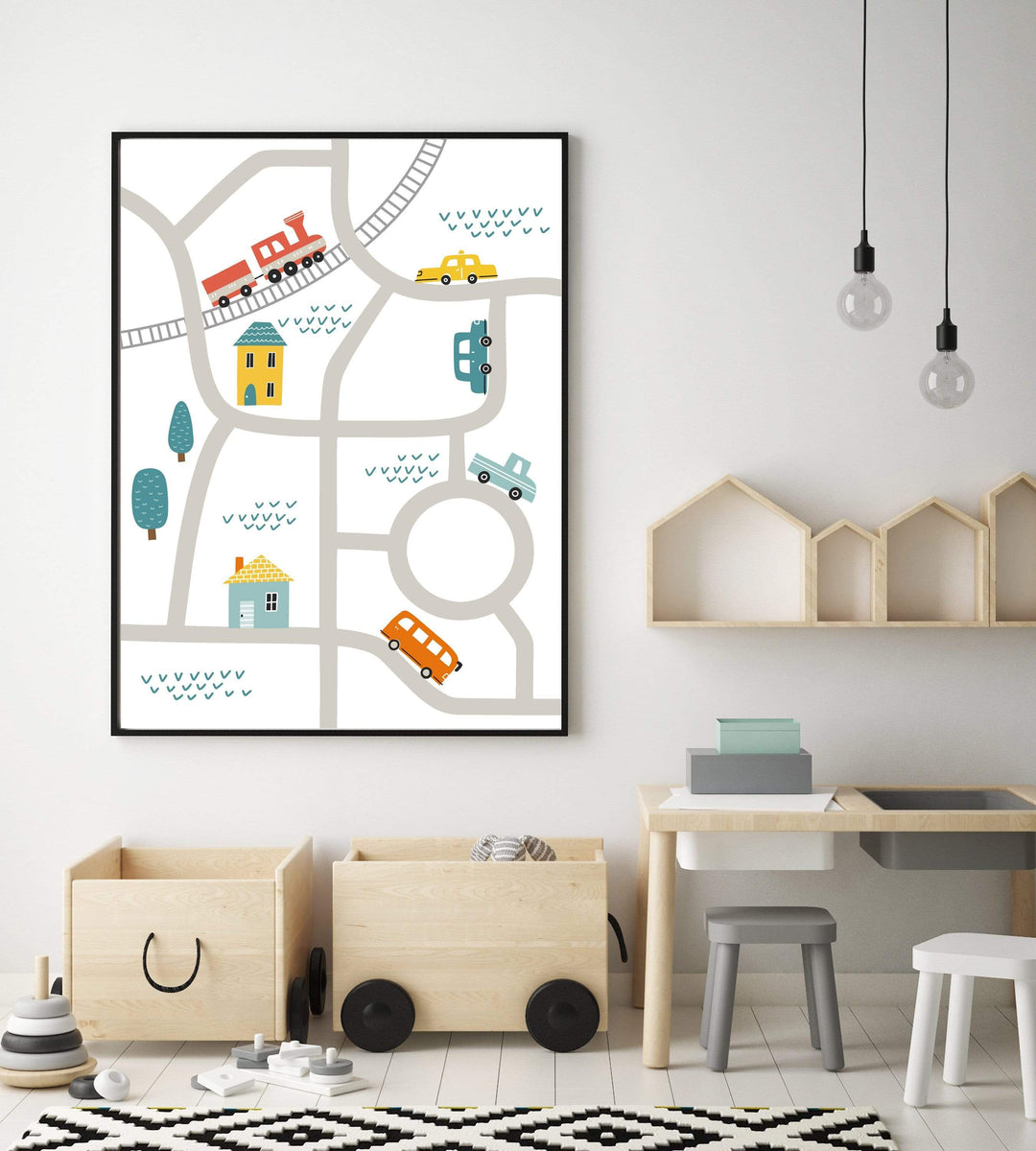 Cars print - Boys nursery decor - Cars and truck print - Transportation wall art - Boy room decor - Car art print - Modern boys wall art nursery art print baby nursery bedroom decor