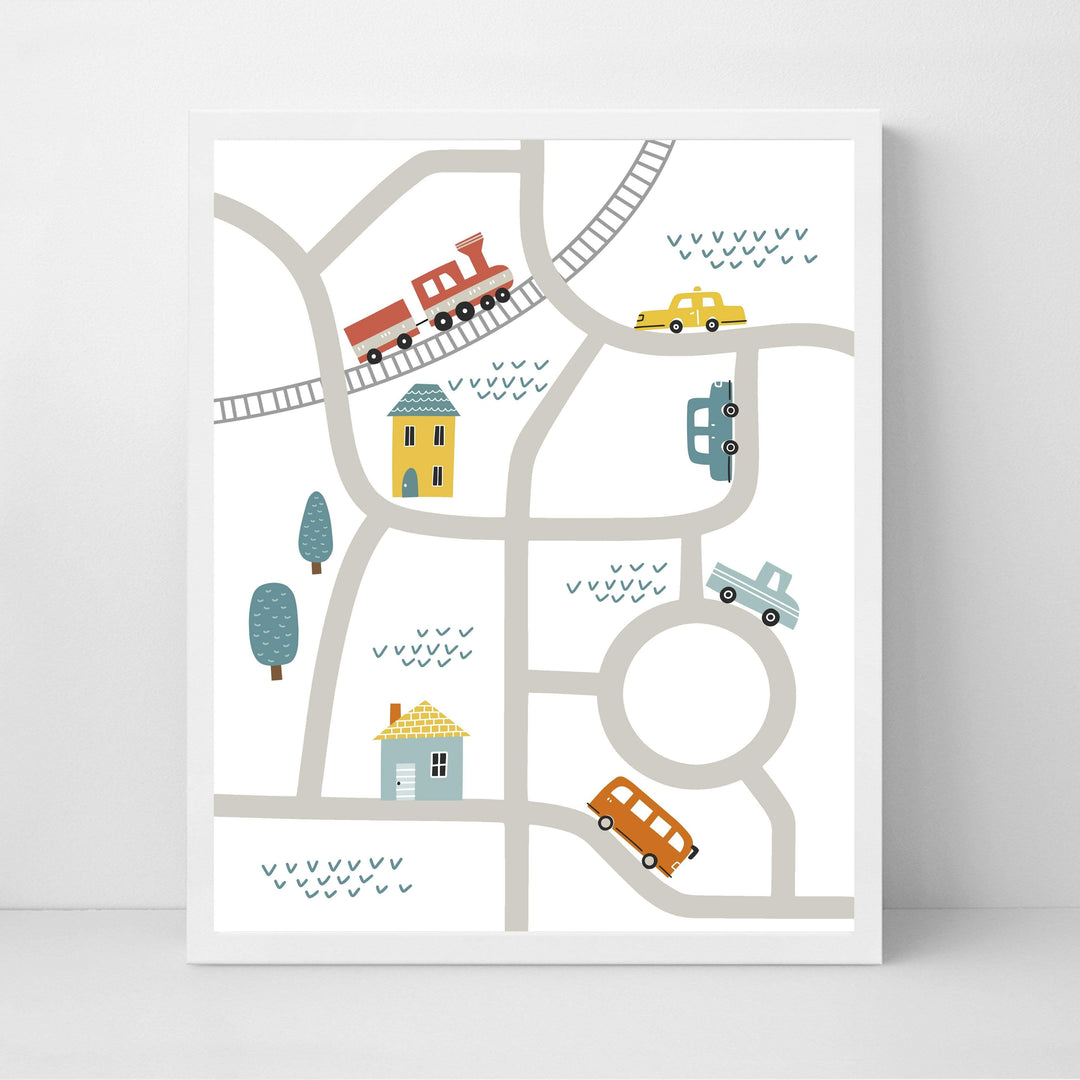 Cars print - Boys nursery decor - Cars and truck print - Transportation wall art - Boy room decor - Car art print - Modern boys wall art nursery art print baby nursery bedroom decor