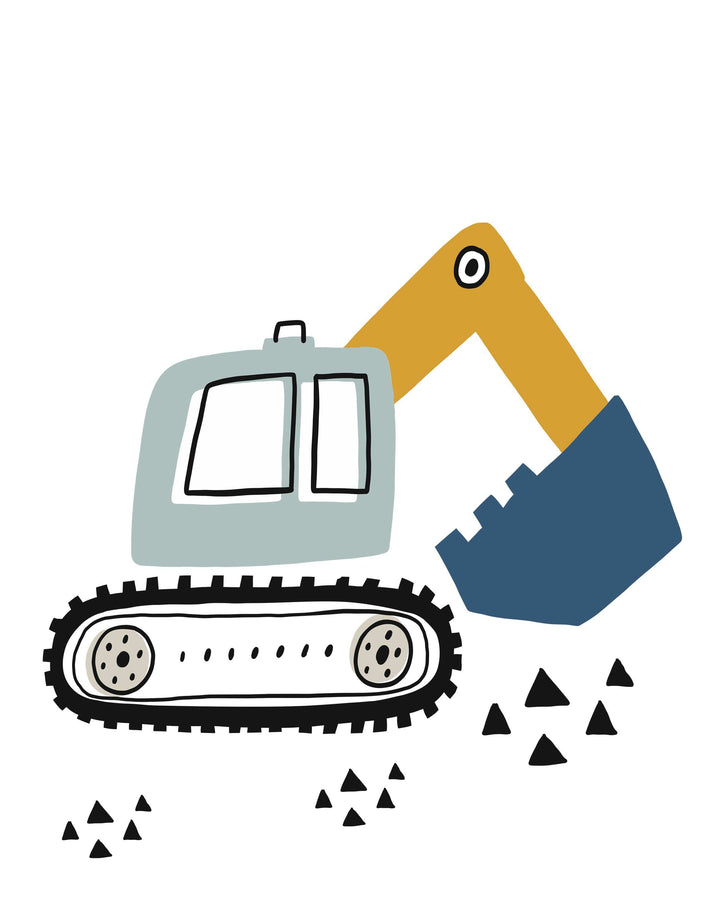 Construction nursery decor - Truck prints - Construction truck prints - Boys room wall art - Truck wall art - Baby boy nursery art - H2450 nursery art print baby nursery bedroom decor