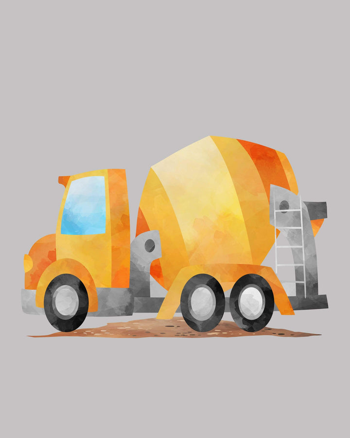 Construction prints - Truck wall art - Construction poster - Baby boy nursery - Truck prints for boys room - Truck print nursery - H2063 nursery art print baby nursery bedroom decor