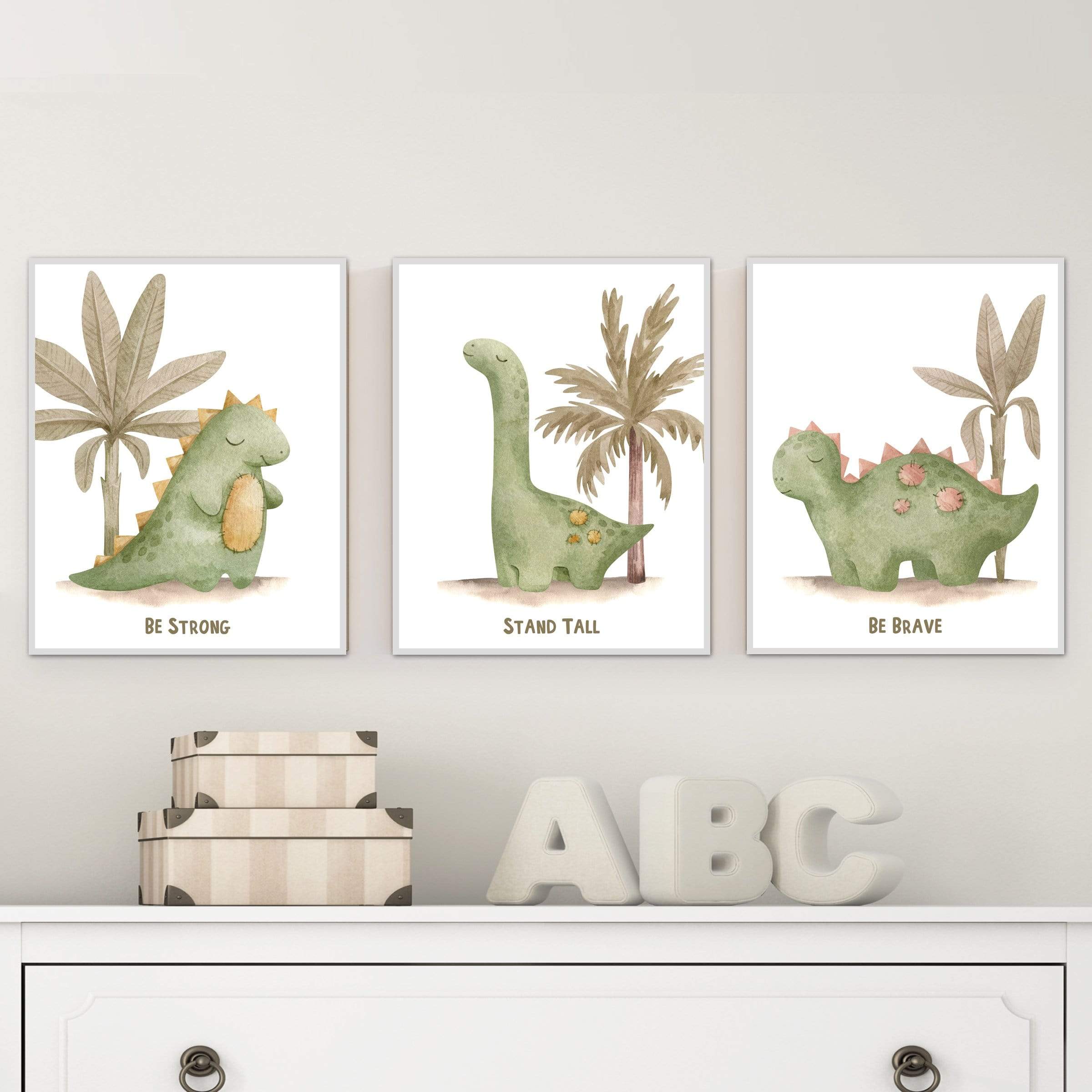 nursery art print baby nursery bedroom decor Cute Dinosaur prints - Dinosaur printable - Dinosaur print set - Watercolor dinosaur print - Boys nursery decor - Dinosaur wall art - H2388