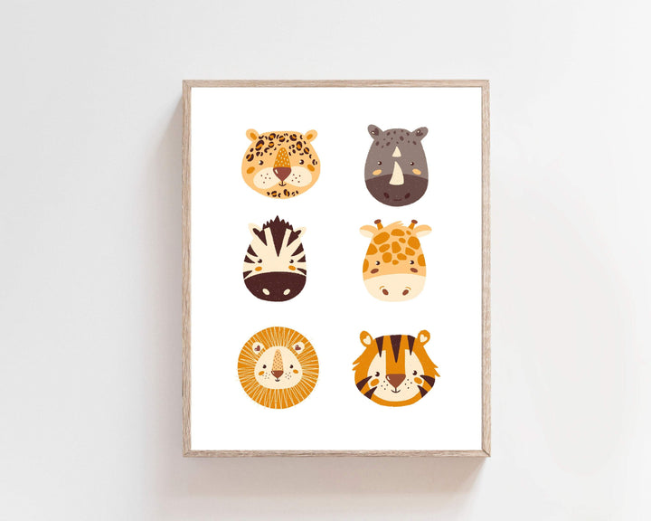 Cute Jungle animals | Boys Nursery nursery art print baby nursery bedroom decor