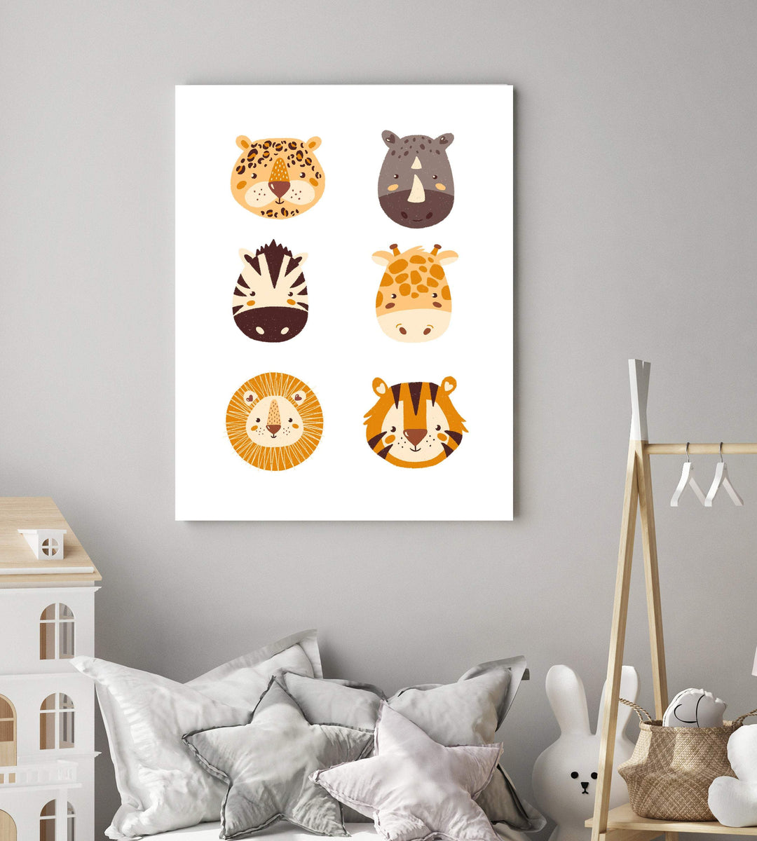 Cute Jungle animals | Boys Nursery nursery art print baby nursery bedroom decor