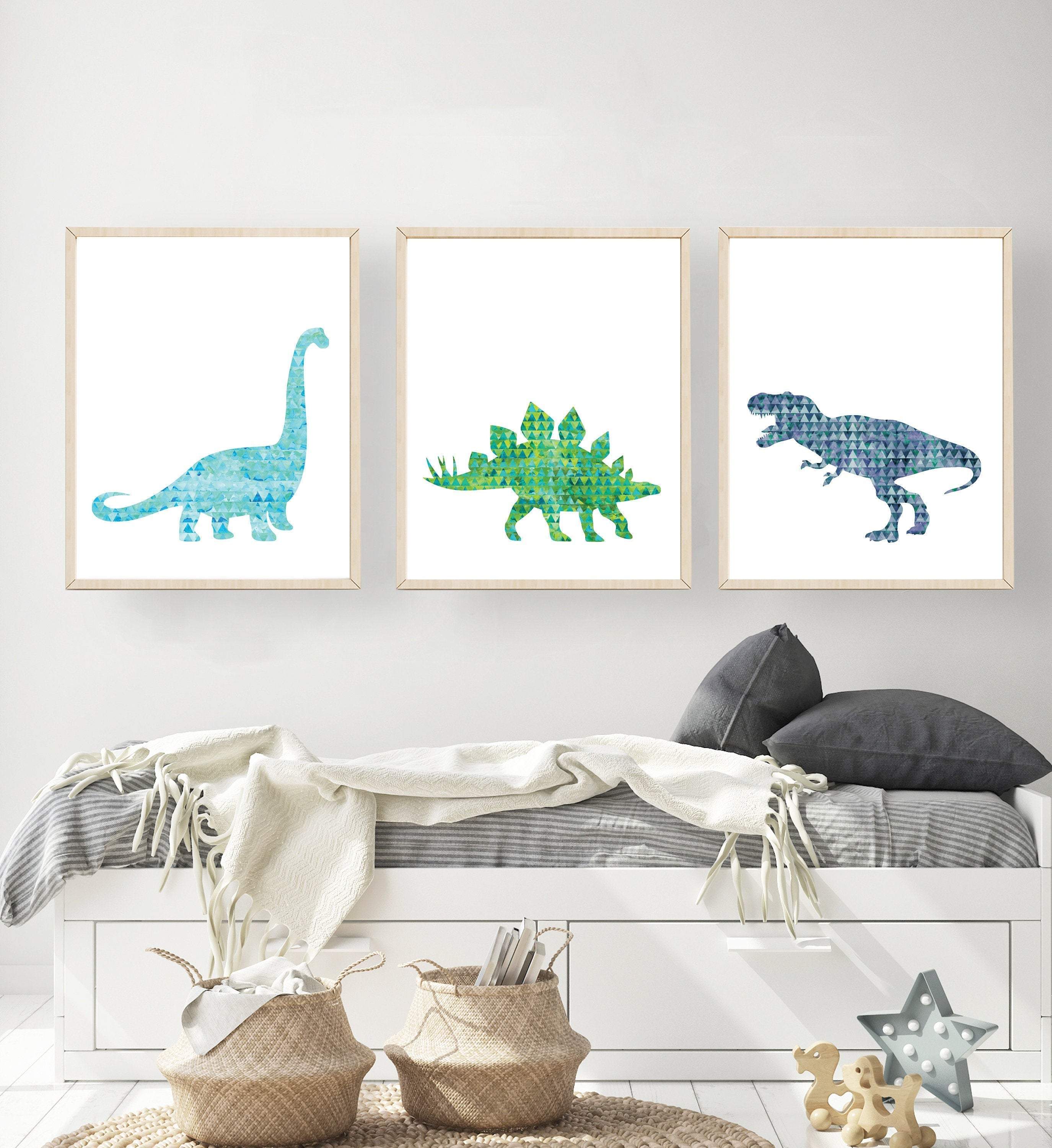 Dinosaur nursery prints - Dinosaur boy room - Printable dinosaur wall art - Dinosaur print set - Dinosaur art printable - Dinosaur decor nursery art print baby nursery bedroom decor