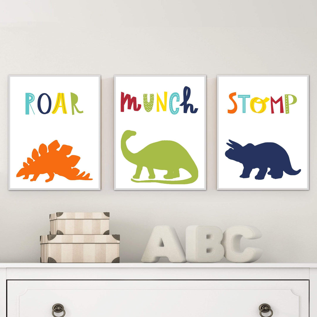 Dinosaur print set - Boys nursery decor - Dinosaur wall art - Boys nursery prints - Boys room decor - Dinosaur nursery prints - Dinosaur art nursery art print baby nursery bedroom decor