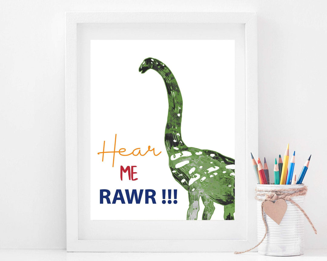 Dinosaur wall decor. Dinosaur art picture. Dinosaur wall art nursery art print baby nursery bedroom decor