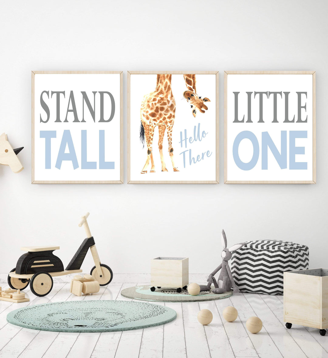 Giraffe nursery print - Giraffe boy nursery - Giraffe print - Baby giraffe nursery - Baby boy gift - Stand tall giraffe - Blue nursery print nursery art print baby nursery bedroom decor