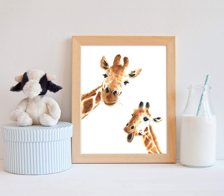 Giraffe wall art - Giraffe print - Giraffe nursery print - Giraffe nursery decor - Nursery safari wall art- Baby Giraffe printable - H1967 nursery art print baby nursery bedroom decor