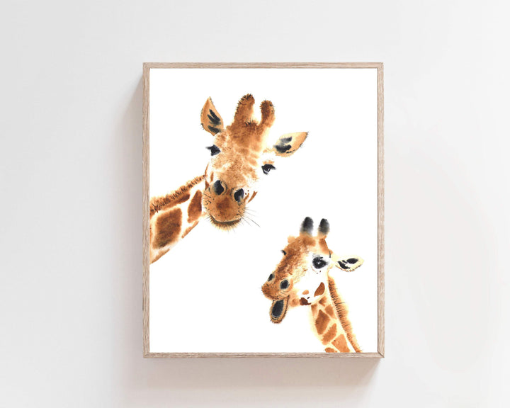 Giraffe wall art - Giraffe print - Giraffe nursery print - Giraffe nursery decor - Nursery safari wall art- Baby Giraffe printable - H1967 nursery art print baby nursery bedroom decor