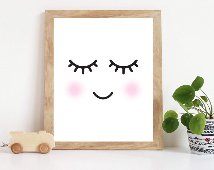 Girls sleepy eyes wall art print, Eyes art print, Baby girls art print, Girls room decor, face wallart print, 12 sizes Digital art - H1482 nursery art print baby nursery bedroom decor