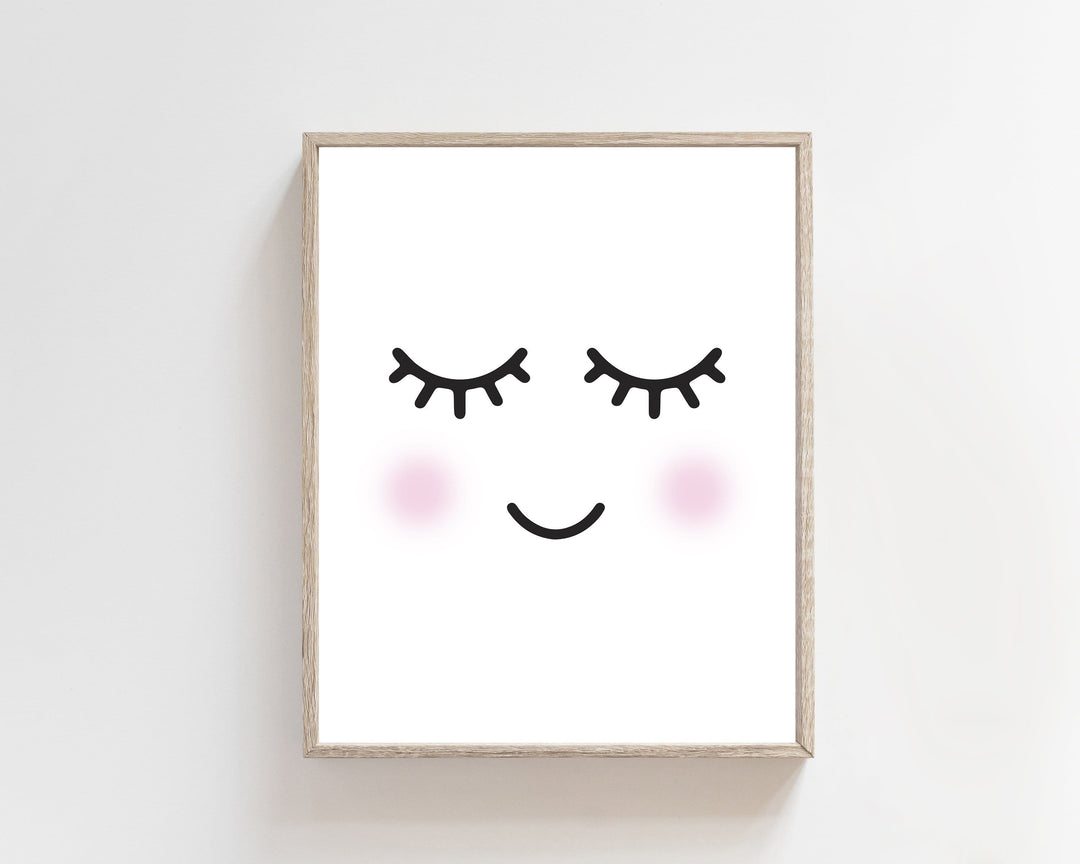 Girls sleepy eyes wall art print, Eyes art print, Baby girls art print, Girls room decor, face wallart print, 12 sizes Digital art - H1482 nursery art print baby nursery bedroom decor