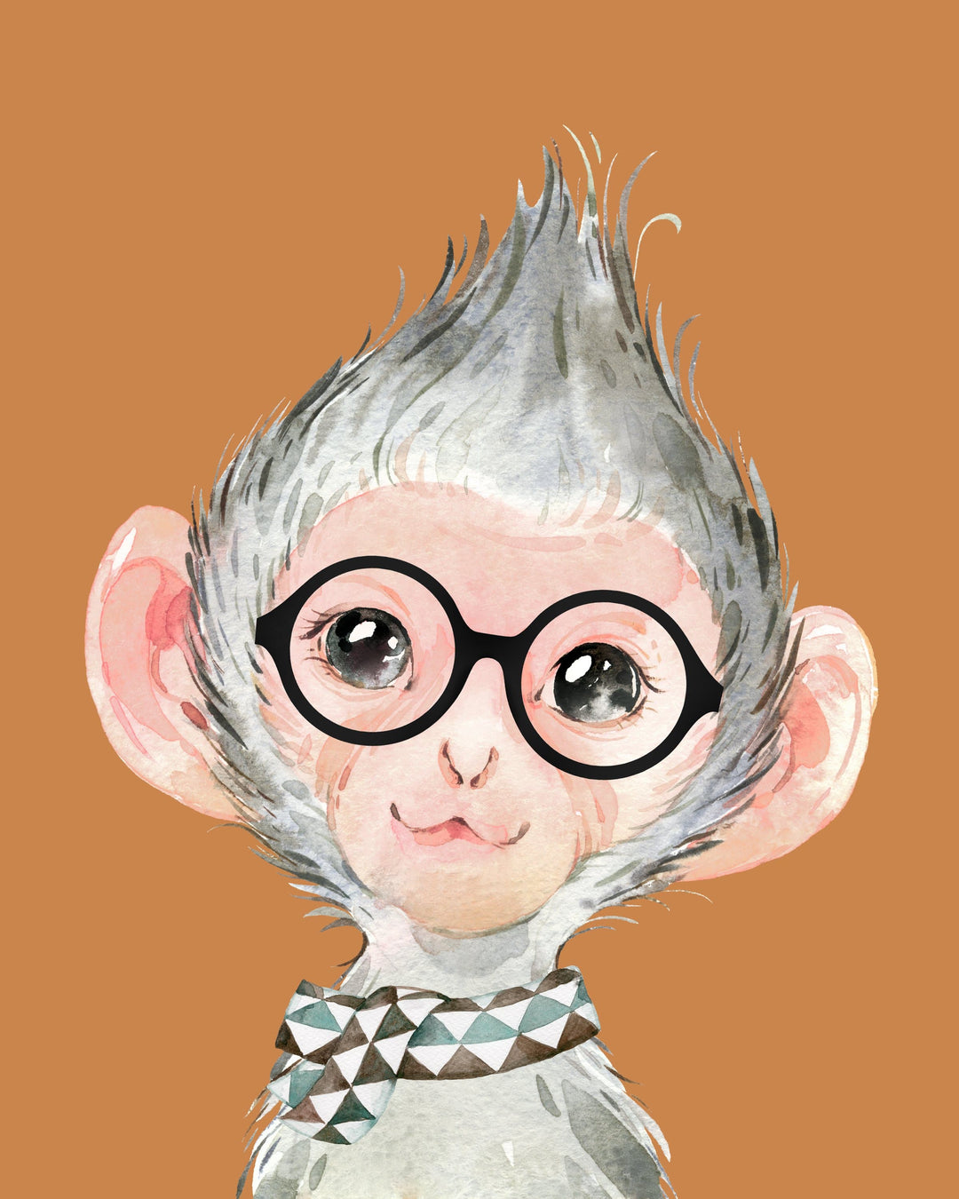 Hipster animal print - Animals with cloths print - Fun animal art - Boys room decor - Cool animal prints -  Boys animal printables - H2447 nursery art print baby nursery bedroom decor