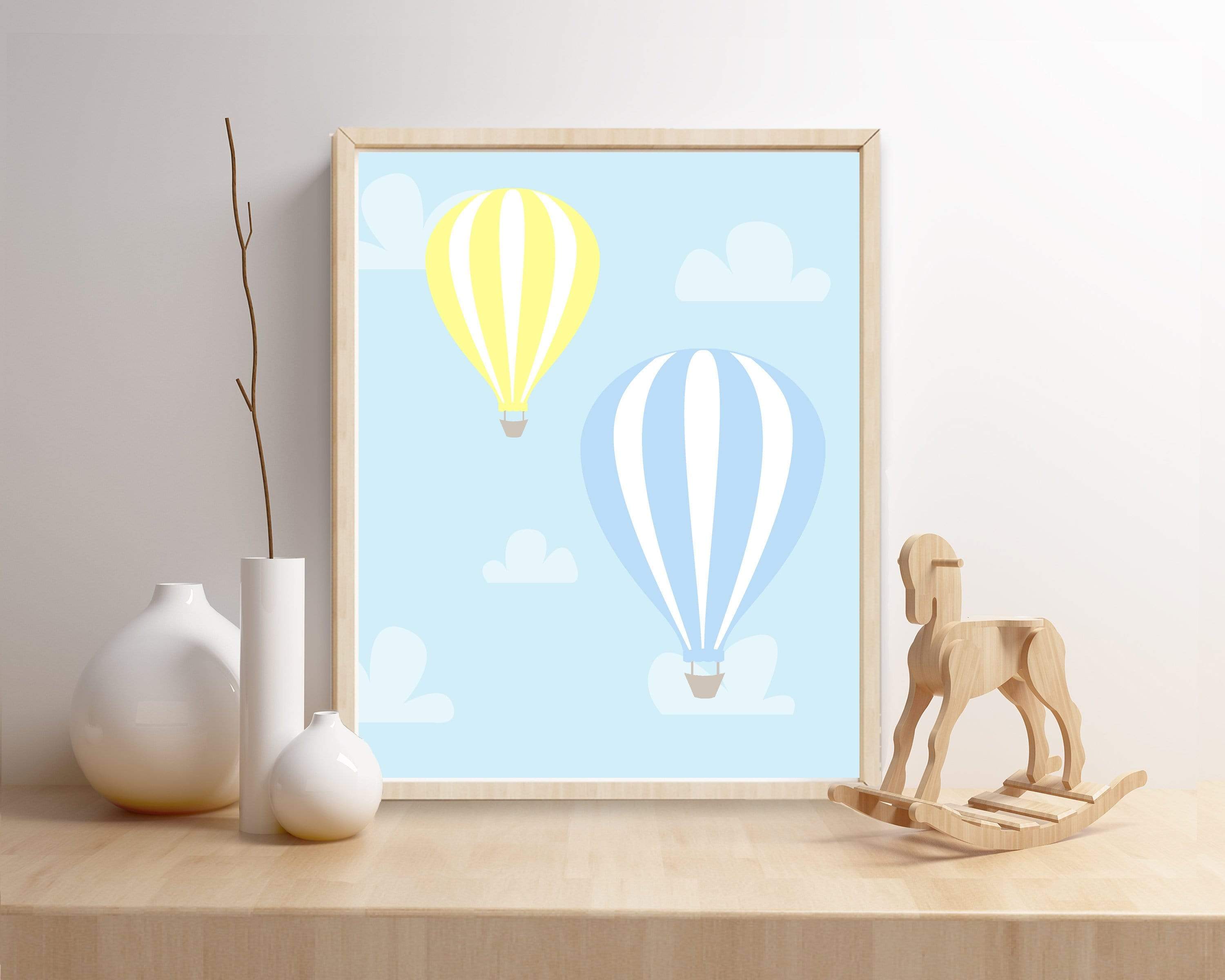 Hot Air Balloon Wall art nursery art print baby nursery bedroom decor