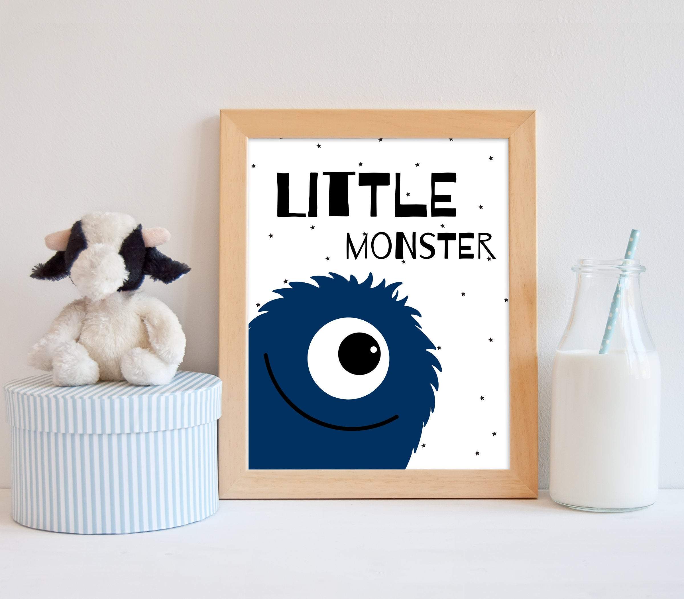 Little Monster Art Print nursery art print baby nursery bedroom decor