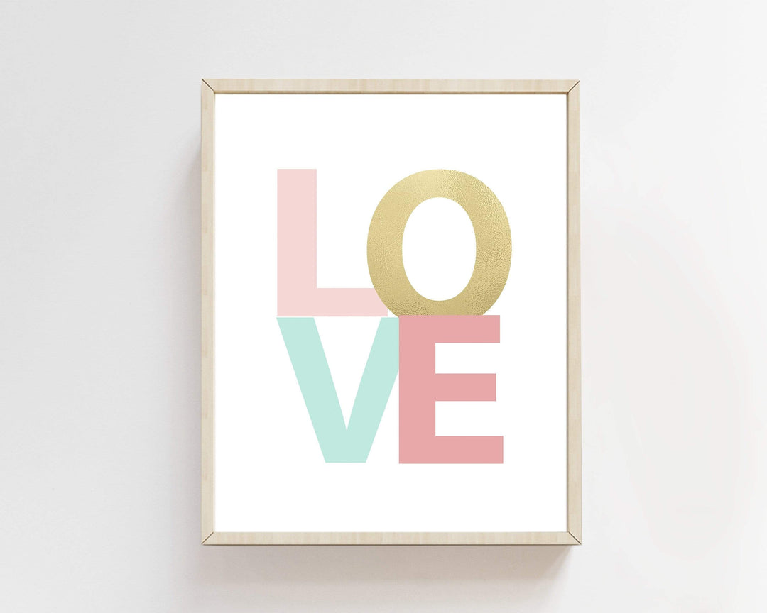 LOVE art print, Baby shower gift, Love room decor, Love wall decor, baby girls room decor, Love sign, Love poster, Love wall art  - H1557 nursery art print baby nursery bedroom decor