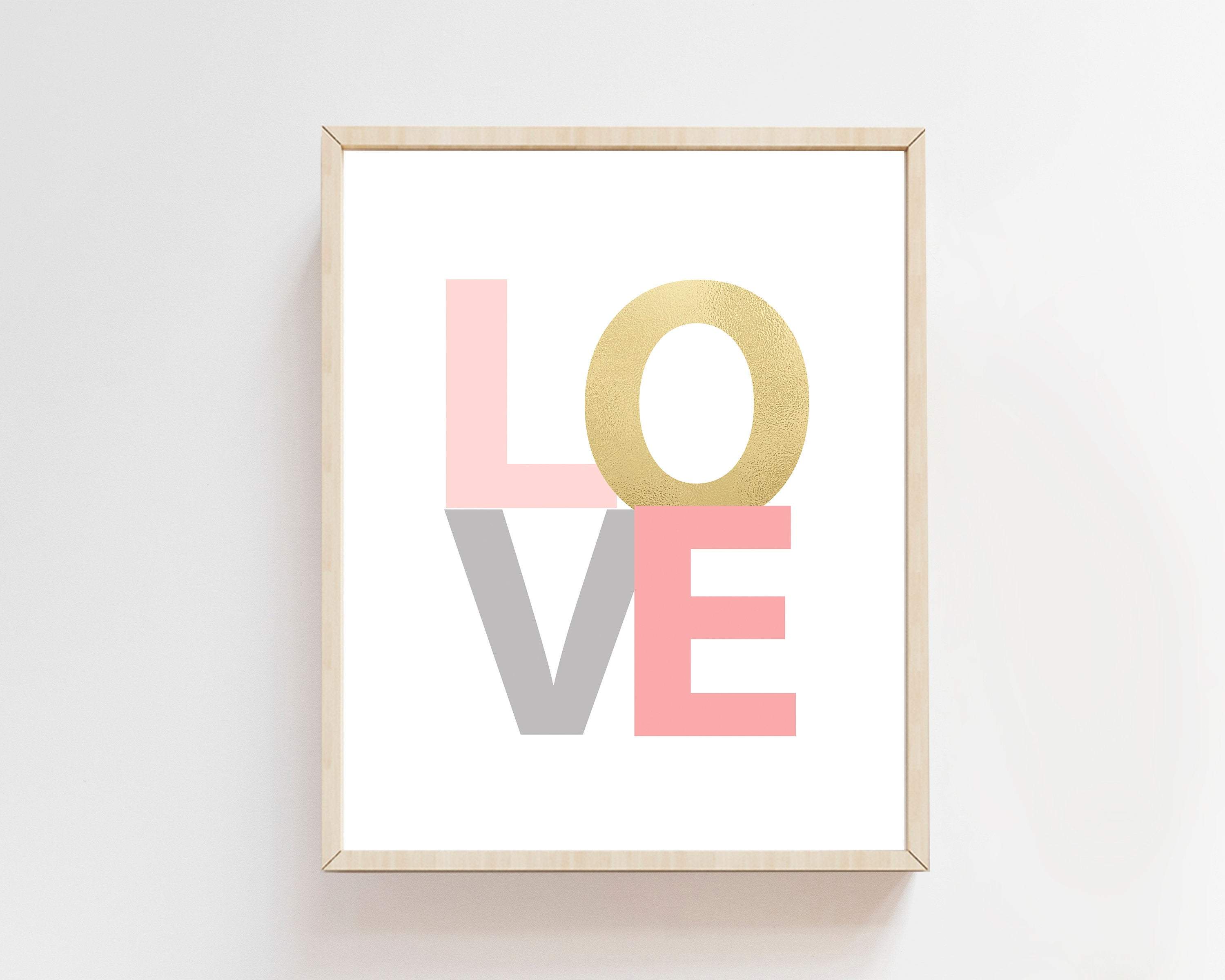 LOVE art print, Love word art, Love printable, Wedding poster, Multicolor Love Art, Love Nursery sign, Love decor, Nursery Art  - H1558 nursery art print baby nursery bedroom decor