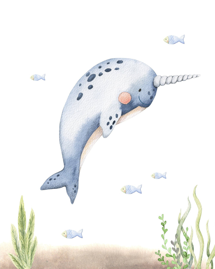 Nautical nursery decor - Under the sea wall art - Ocean nursery prints - Sea life wall art - Nursery prints boys - Watercolor under the sea nursery art print baby nursery bedroom decor