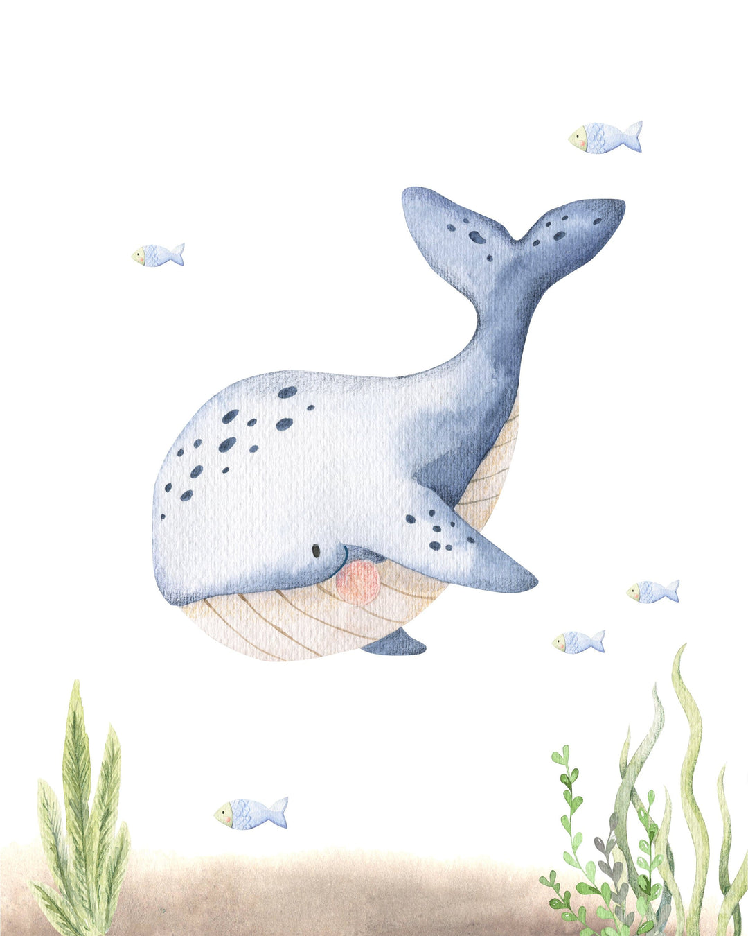 Nautical nursery decor - Under the sea wall art - Ocean nursery prints - Sea life wall art - Nursery prints boys - Watercolor under the sea nursery art print baby nursery bedroom decor