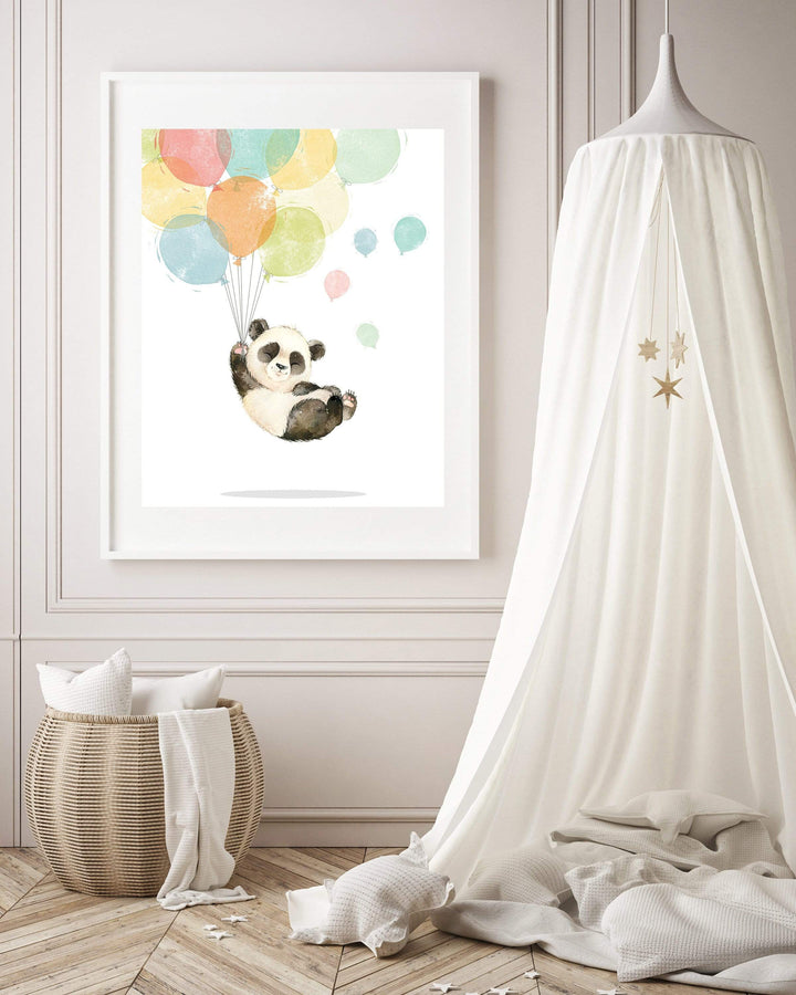 Panda art print - Panda Printable wall art - Panda nursery decor - Boys nursery prints - Watercolor wall art - Panda print - Boys art prints nursery art print baby nursery bedroom decor