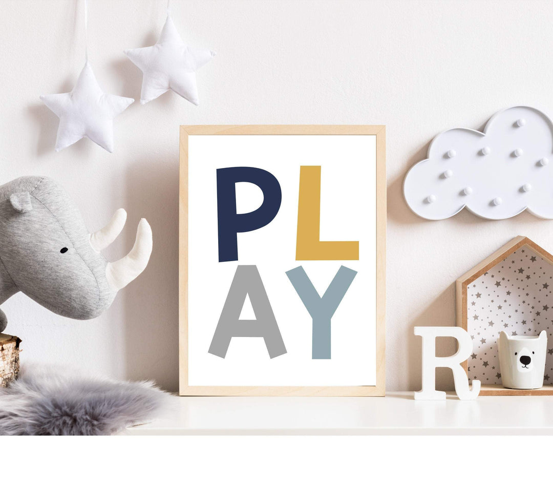 Playroom art print - Play Quotes - Play prints - Play art - Quotes for Boy nursery - Baby room decor - Baby boy room decor - Quotes for Boys nursery art print baby nursery bedroom decor