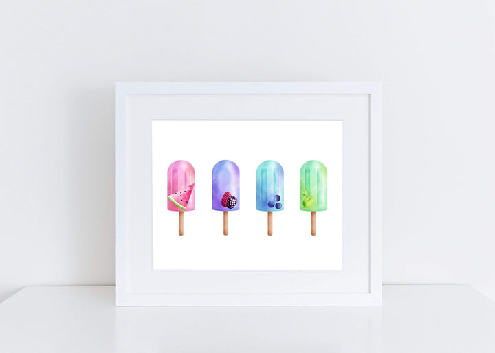 Popsicle art print - Ice cream print - Popsicle printable - Kitchen wall art - Girls bedroom decor - Girls nursery prints - Summer Prints nursery art print baby nursery bedroom decor