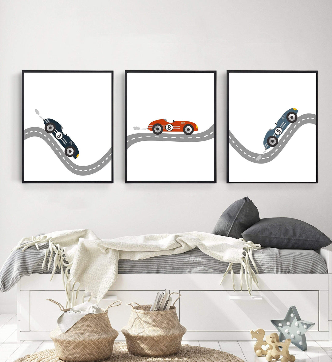 Race car wall art - Race car nursery - Race car boy room decor - car bedroom - Boys bedroom decor - Car nursery decor - Race car baby nursery art print baby nursery bedroom decor