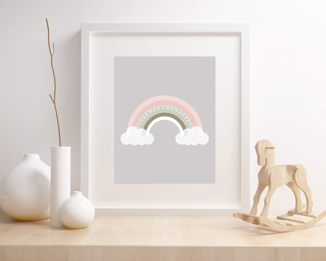 Rainbow Art Print nursery art print baby nursery bedroom decor