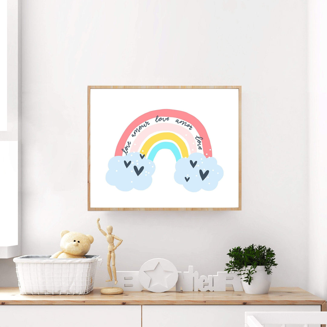 Rainbow Art Print - Printable Rainbow - Rainbow Print Nursery - Rainbow Kids Print - Rainbow Digital Print - Rainbow Wall Art -  H1653 nursery art print baby nursery bedroom decor