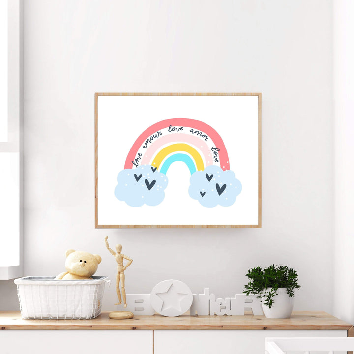 Rainbow Art Print - Printable Rainbow - Rainbow Print Nursery - Rainbow Kids Print - Rainbow Digital Print - Rainbow Wall Art -  H1653 nursery art print baby nursery bedroom decor
