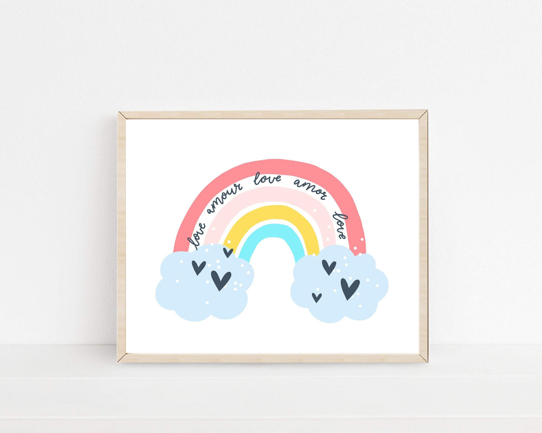 Rainbow Art Print - Printable Rainbow - Rainbow Print Nursery - Rainbow Kids Print - Rainbow Digital Print - Rainbow Wall Art -  H1653 nursery art print baby nursery bedroom decor