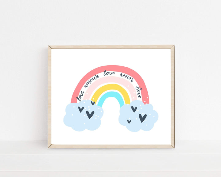 Rainbow Art Print - Printable Rainbow - Rainbow Print Nursery - Rainbow Kids Print - Rainbow Digital Print - Rainbow Wall Art -  H1653 nursery art print baby nursery bedroom decor
