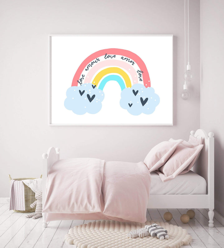 Rainbow Art Print - Printable Rainbow - Rainbow Print Nursery - Rainbow Kids Print - Rainbow Digital Print - Rainbow Wall Art -  H1653 nursery art print baby nursery bedroom decor
