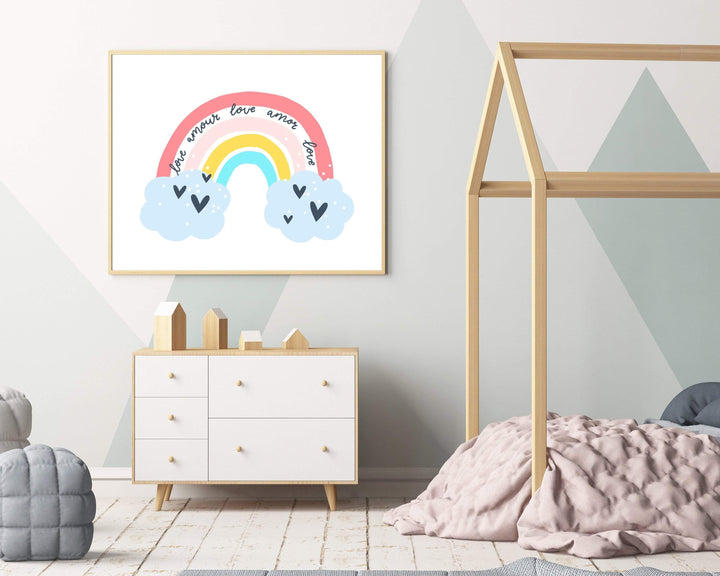 Rainbow Art Print - Printable Rainbow - Rainbow Print Nursery - Rainbow Kids Print - Rainbow Digital Print - Rainbow Wall Art -  H1653 nursery art print baby nursery bedroom decor