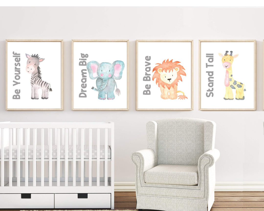 Safari nursery prints - Safari baby animal prints - Safari animal prints - Baby boy nursery - Printable nursery wall art - Watercolor -H2067 nursery art print baby nursery bedroom decor