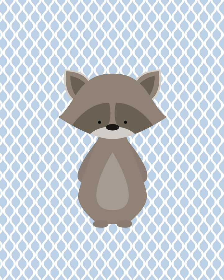 Set of 3 woodland animals - Baby boy nursery wall art - Boys room decor - Woodland animal set - Blue nursery prints - Printable nursery art nursery art print baby nursery bedroom decor