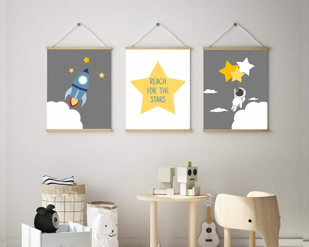 Space art prints - Space printable wall art - Rocket wall art - Space themed nursery - Astronaut art print - Boy wall art - Space poster nursery art print baby nursery bedroom decor