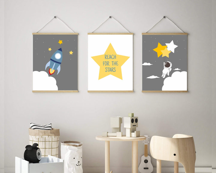 Space art prints - Space printable wall art - Rocket wall art - Space themed nursery - Astronaut art print - Boy wall art - Space poster nursery art print baby nursery bedroom decor